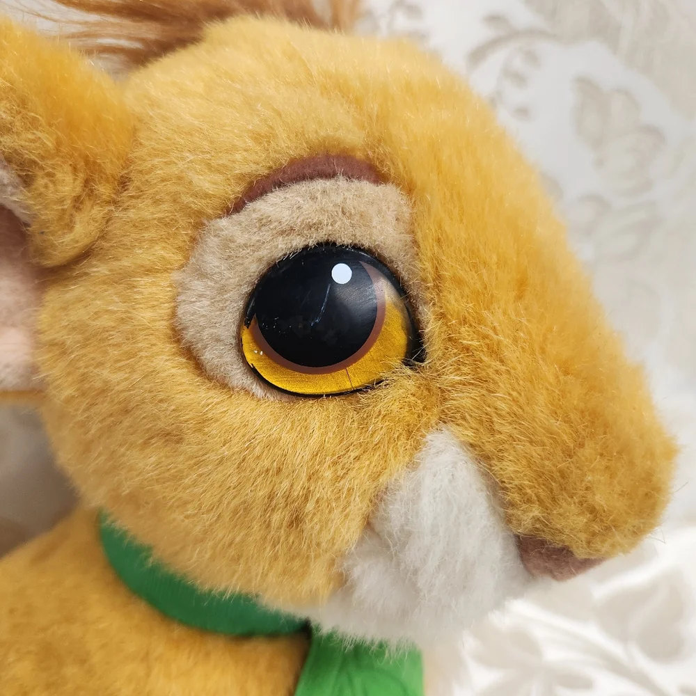 Vintage The Lion King Purring Simba Plush Walt Disney Stuffed Animal 1993